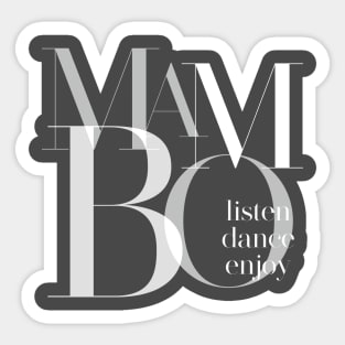 Mambo. White edition. Sticker